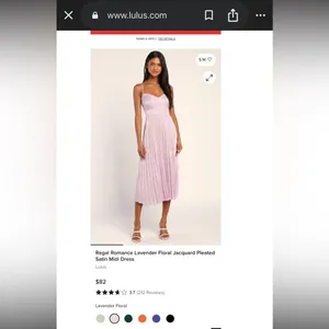 Lulu's Lavender Pleated Midi Dress XL thumbnail 6
