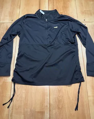 Avia Womens Black Quarter Zip Athletic Pullover‎ Top Long Sleeve Size XXL thumbnail 1