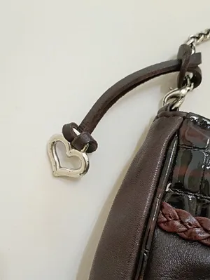 Brighton Brown Heart Accent Chain-Handle Shoulder Bag thumbnail 3