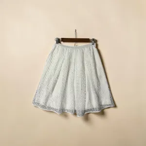 Maeve/ Anthropology Women's Lace A-Line Skirt White Geometric‎ Mini Skirt Size 2 thumbnail 5
