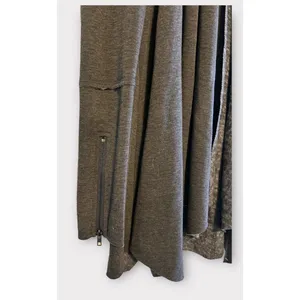 Ya Los Angeles Black Scarf Hem‎ Lined Open Front Duster Blazer Jacket Size S thumbnail 4