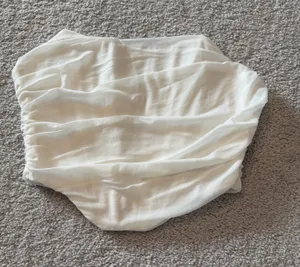 Amazon White Strapless Crop Top thumbnail 1