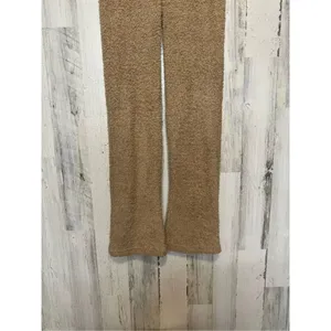 If It Were Me Teddy Lounge Set XS | Fuzzy Bralette & Wide Leg Pants | Cozy Tan T thumbnail 11