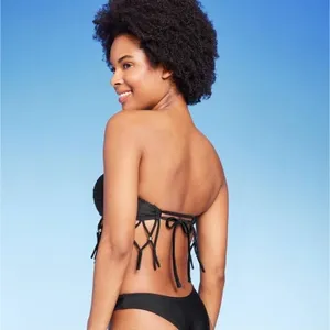 Wild Fable Macramé Bikini Top Black Women’s XXS thumbnail 2