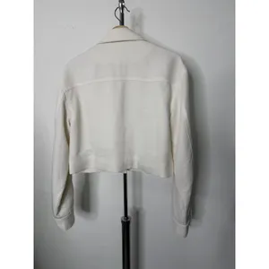 Wilfred Little Cropped Jacket White Button Up Structured Utility Coat M thumbnail 5