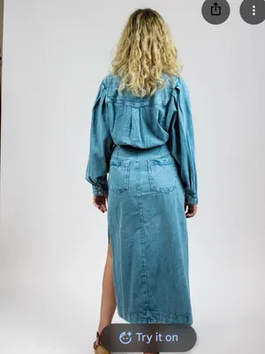 Free people Jean dress thumbnail 4