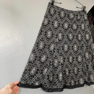Black Whimsigoth Size Large Swing Skirt Dark Romantic Gothic Fairy Grunge Lace thumbnail 2
