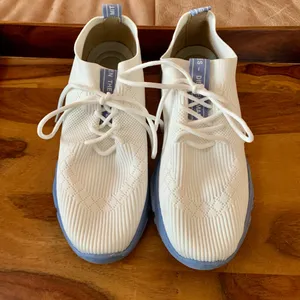 White Stretch Knit Sneakers Size 8.5 thumbnail 6