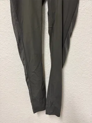 GYMSHARK Olive Green Mesh Placement High-Rise Performance Leggings thumbnail 4