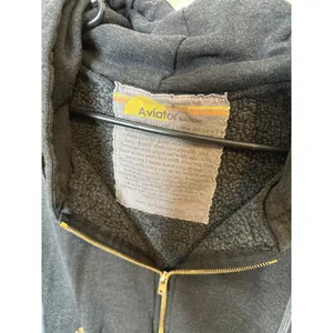 Aviator‎ Nation Womens Charcoal Grey Lightning Bolt Zip Up Hoodie Sweatshirt S thumbnail 2