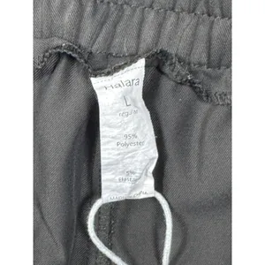 Halara High Waisted Pleated Wide Leg Work Pants Black Pull On Size L Regular thumbnail 5