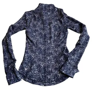 Lululemon Size 2 Forme Jacket‎ Full Zip Black Purple Blue thumbnail 3