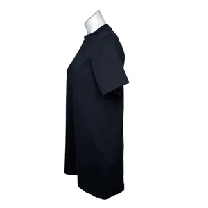 COS Black 100% Cotton Short Sleeve Plain Mock Neck Mini T Shirt Dress Size XS thumbnail 5