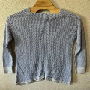 LL Bean Knit Sweater Womens Size Large‎ Blue Cotton Quality Tunic Beach Boho thumbnail 3