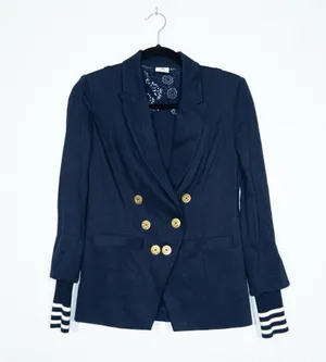CAbi Classic Navy Blue Grand Slam Nautical Blazer Size 4 thumbnail 2