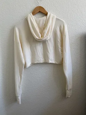 Gymshark Whitney Simmons Cropped Sweater Ivory Cream Size M thumbnail 4