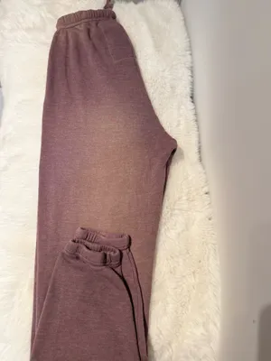 Aviator Nation Classic Stripe Cropped Crew & Sweatpants Set – Faded Mocha – S/XS – Preloved thumbnail 7