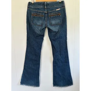 Y2K Abercrombie & Fitch Vintage Low Rise Flare Zipper Pocket Jeans Blue Size 4 thumbnail 2