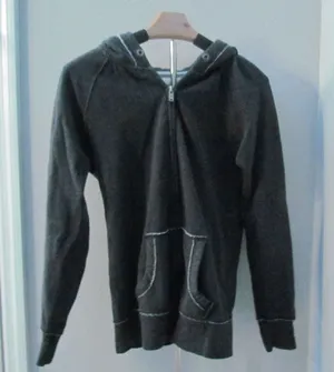 Aerie Zip‎ Up Hoodie XS Grey Casual Fleece Long Sleeve Loungewear thumbnail 1