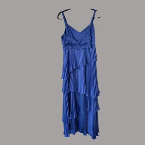 Abercrombie & Fitch Giselle Pleated Tiered Maxi Dress Sz Large TALL NWT thumbnail 3