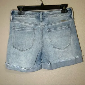 Kancan Jasmine High Rise Cuffed Hem Denim Shorts Women’s Size Large thumbnail 6