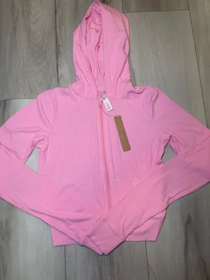 Skims Soft lounge zip up hoodie Color bubble gum thumbnail 2