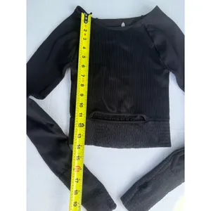 Free People Movement Cut It Out Long Sleeve Top Black XS/P thumbnail 6