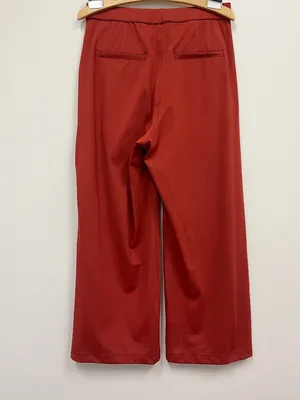 NWT HALARA Rust Wide-Leg Dress Pants/Trousers size M petite thumbnail 4