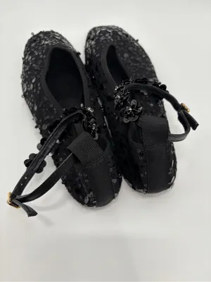 J.Crew Quinn embellished removable ankle-strap ballet flats in sequin and mesh thumbnail 4
