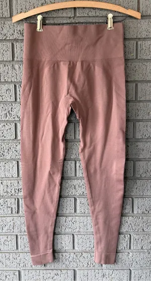 SET Active Nude Pink Seamless High-Waist Leggings Gym Workout thumbnail 1
