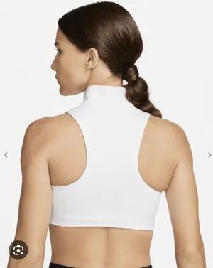 Nike Air Swoosh 1/2 Zip White Sports Bra, Size 2XL thumbnail 4