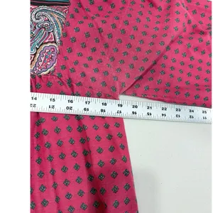 Vintage Robbie Bee Boho Paisley Midi Dress Red Festival Prairie‎ AS IS thumbnail 11