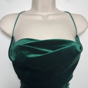 Lucy in the‎ Sky Women Velvet Mini Dress Holiday Hunter Green NYE Party Cocktail thumbnail 4