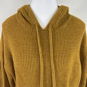 Aerie Waffle Knit Hoodie‎ in Mustard Yellow Size Medium thumbnail 3