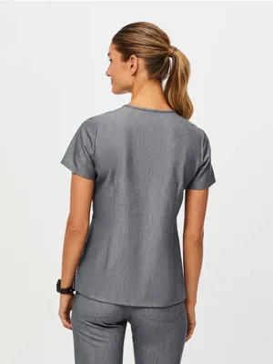Figs Catarina Graphite Heather Gray Scrub Top Shirt Size XS thumbnail 4