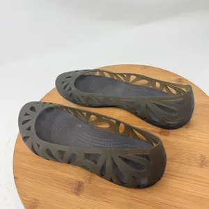 Crocs Adrina III Jelly Flat Brown Cutout Slip On Comfort Shoes Womens Size 8 thumbnail 4