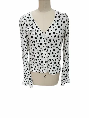 Reformation Annalise Polka dot close size small thumbnail 2