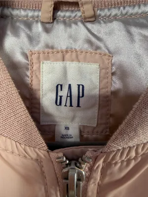 GAP Full Zip Bomber Jacket in Dusty Rose Size XS‎ thumbnail 3