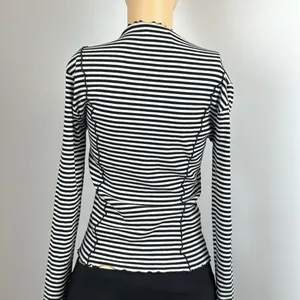 Stockholm atelier Striped Exposed Seam Boat Neck Top Sz thumbnail 5