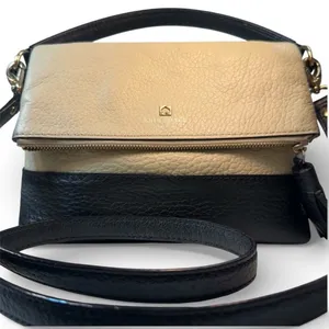 Kate Spade Southport Avenue Maria Ivory Black and Cream Crossbody Satchel Bag thumbnail 3