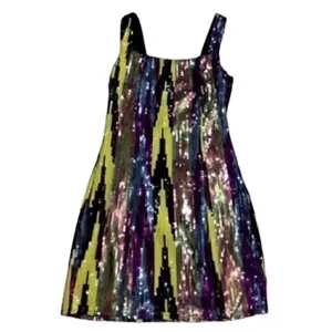 Aqua Sequin Multi-colored Body-con Dress (Size XS) thumbnail 3