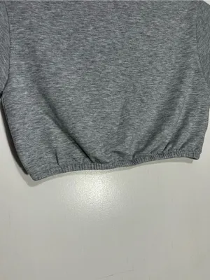 Alo Yoga Womens Short Sleeve Dreamy Crop Top - Dove Heather Grey size S thumbnail 5