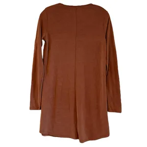 Abercrombie & Fitch Shirt Dress Long Sleeve Mini Dress Sz Small Tan Brown thumbnail 3