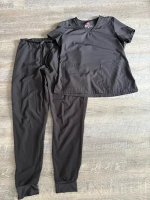 Natural Uniforms Scrubs Set Black Size M thumbnail 1