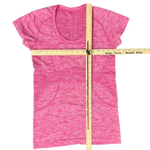Lululemon Heathered Jewelled Magenta Pink Run Swiftly Short Sleeve Shirt size M thumbnail 5