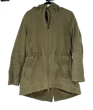 Pendleton Hooded Jacket Womens M Green Cotton Workwear Plaid Lined Full Zip thumbnail 1