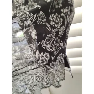 INC International Concepts Womens M Black White Floral Sheer Sleeveless Top thumbnail 6
