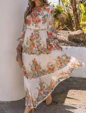 VICI | Joliet Floral Tiered Maxi Dress thumbnail 5
