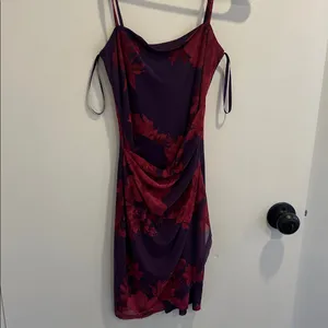 Windsor Pink&Purple Floral Mini Dress thumbnail 3
