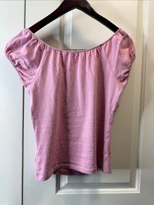 Aritzia Sunday Best Cottonwhisk Madeline T-Shirt Blouse Pink M thumbnail 6